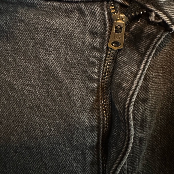 Abercrombie & Fitch Black Washed Frayed Jean Shorts - Picture 3 of 7